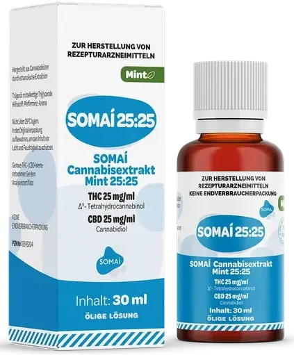 SOMAI 25:25 Cannabisextrakt Mint