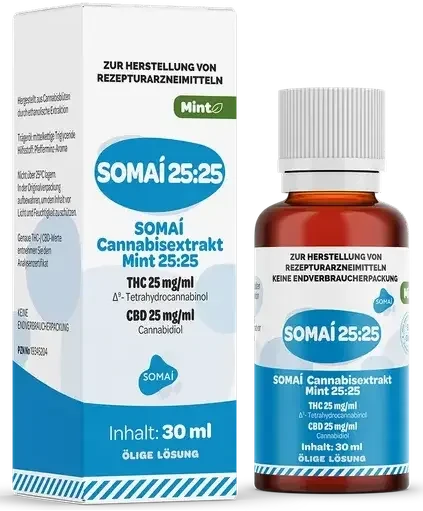 SOMAI 25:25 Cannabisextrakt Mint